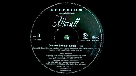 Delerium Featuring Jaël After All Svenson And Gielen Remix 2003