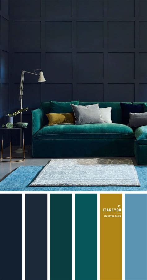 Dark Blue And Emerald Living Room Blue And Green Living Room Living