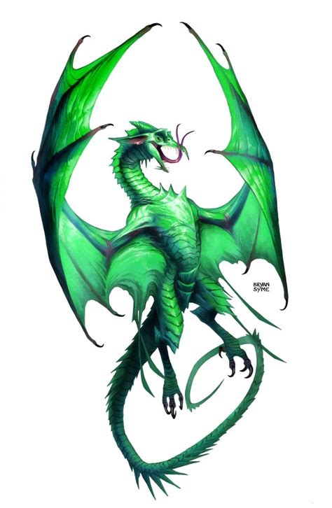 emerald dragon  bryansyme  deviantart emerald dragon fantasy