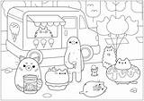 Pusheen Coloring Color Pages Kids Print Simple sketch template