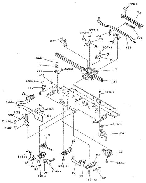 figure  printer assembly  diagram parts list  model bje canon parts printer parts
