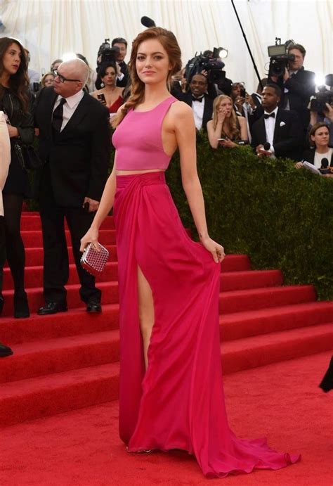 Emma Stone Flaunts Pink Thakoon At The 2014 Met Gala