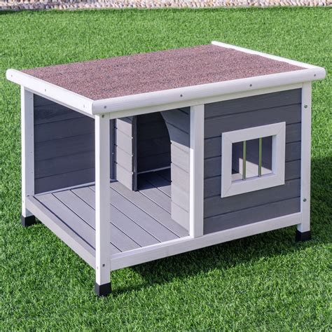 wooden pet dog house  shelter  choice products