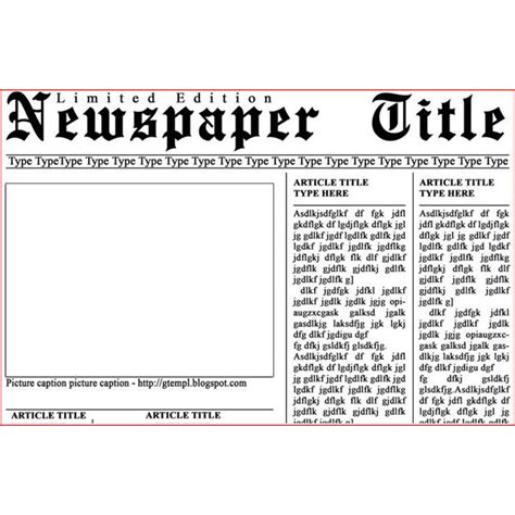 newspaper article template template business