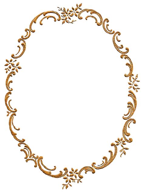 antique images  frame border digital  gold fancy floral design