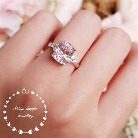 pink diamond ring  stone style engagement ring  carats cushion cut fancy pink diamond