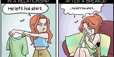 being in a relationship versus being newly single in 5 comics the