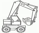 Coloring Printable Pages Construction Shovel Backhoe Vehicles Bagger Coloriage Tractor Colouring Dessin sketch template