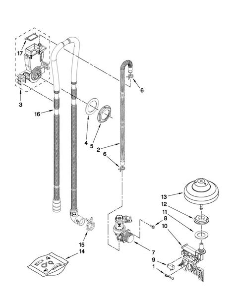 kitchenaid undercounter dishwasher model kudsfxpa fill drain  overfill parts diagram
