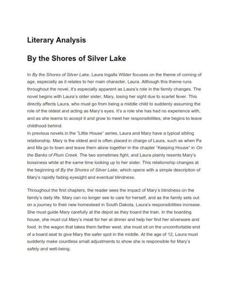literary analysis essay outline template samples