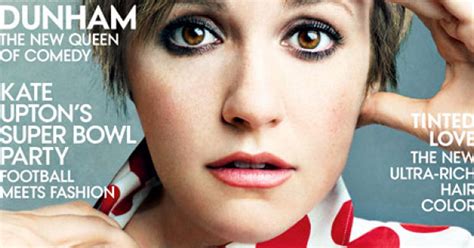 lena dunham s first vogue cover is another close up shot