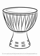 Drum African Drawing Draw Instruments Musical Step Djembe Instrument Music Drawings Tutorials Clipart Getdrawings Learn Paintingvalley Drawingtutorials101 sketch template