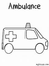 Ambulance Coloring Transportation Pages Printable Kb sketch template