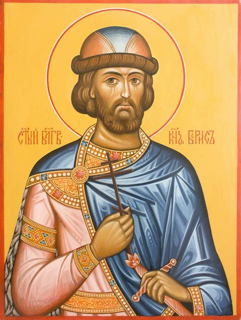 icon  saints boris svyatoy blagovernyy knyaz boris minsk orthodox icons martyrs saints