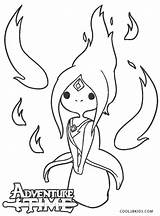Adventure Time Coloring Pages Princess Printable Flame Kids sketch template