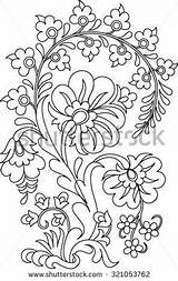 Patterns Folk Embroidery sketch template