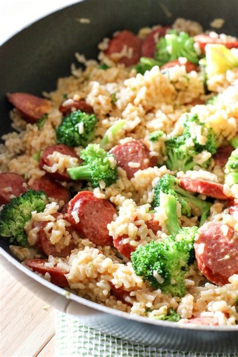 sausage and rice one skillet meal all things mamma