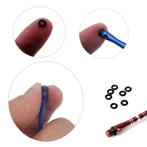 pack rubber dart  rings ba aluminum darts stem shaft tightening grip ebay