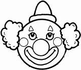 Clown Faces Coloring Pages Scary Drawing Circus sketch template