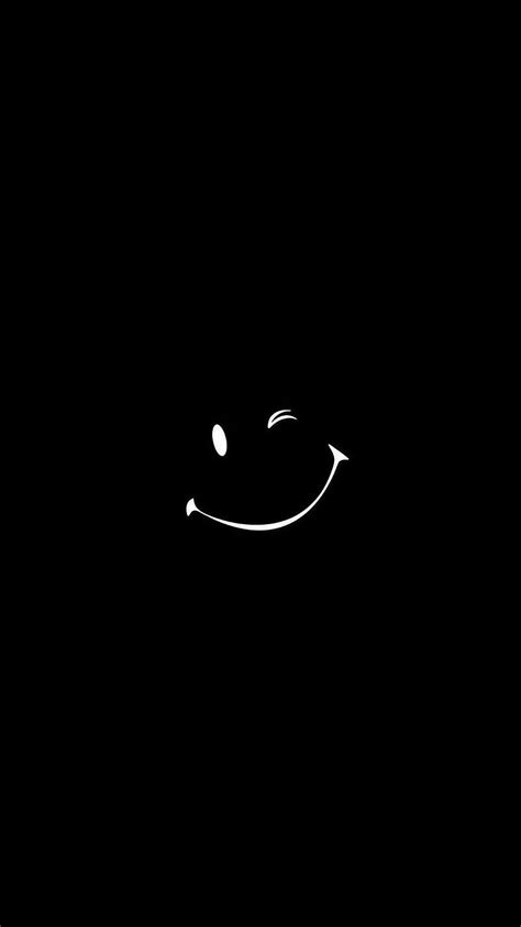 black colour ka wink emoji black background hd phone wallpaper peakpx