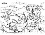 Ark Coloring Pages Bible Noah Story Printable Drawings Noahs Color Clipart Drawing Creation Kids Animals Print Lds School Stories Sheets sketch template