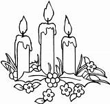 Candles Coloring Pages Candle Christmas Printable 73kb sketch template