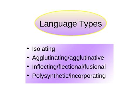 typological classification  languages languages