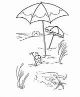 Coloring Summer Beach Pages Kids Printable Umbrella Sheets Ipad Color Clipart Preschool Scenes Gif Library Things Fun Activities Popular Different sketch template