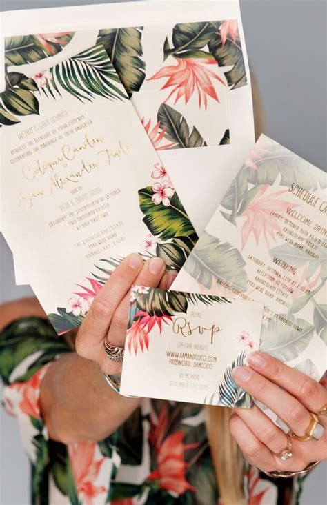 styleboard tropica destination wedding invitations tropical bridal