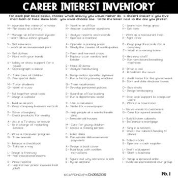 career interest inventory  caffeine  chaos tpt