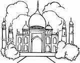 Taj Mahal Coloring Architecture Drawing Amazing Pages Color Print Getdrawings Printable sketch template