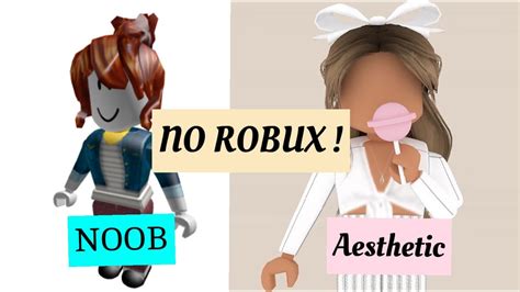 Aesthetic Roblox Avatar With No Robux Youtube