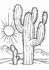 Sunset Coloring Pages Desert Getdrawings sketch template