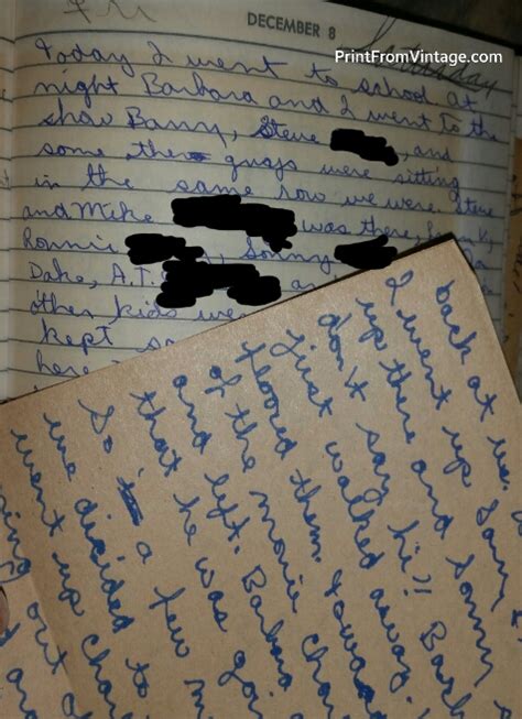 miss norma s diary december 8 1961 every once in a while i would