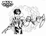Max Steel Coloring Kids Pages Beyblade Burst Turbo Aoi Valt Funny Color Printable Justcolor Print sketch template
