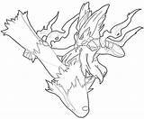 Blaziken Pokemon Kick sketch template