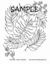 Kauai Foliage Hawaiian sketch template