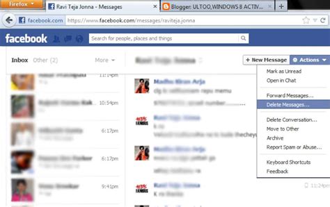 delete   message  conversation  facebook