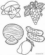Frutas Obst Colorir Desenhos Fruits Ausmalbilder Malvorlagen Cool2bkids Ausdrucken Früchte sketch template