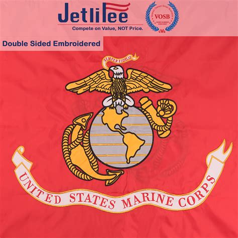 jetlifee us navy flags 3 x 5 ft double side embroidered flags us flags