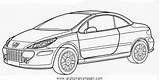 Peugeot Autos2 Malvorlage Transportmittel Trasporto Mezzi sketch template