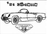 Coloring Pages Corvette Kids Book Sports Car sketch template