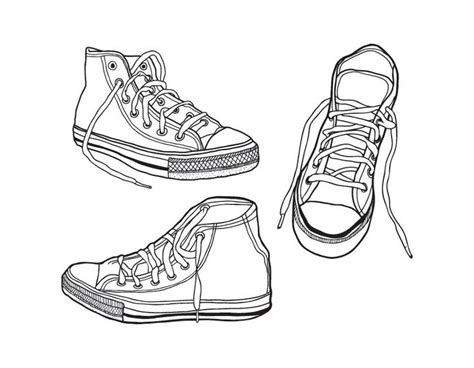 printable  sneakers coloring page  freshcoloringcom shoes