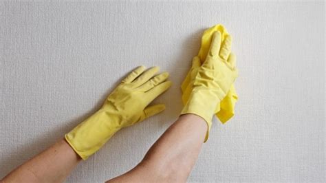 membersihkan noda  wallpaper nirwana deco jogja