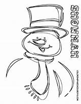 Coloring Snowman Abominable sketch template