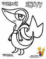 Pokemon Coloring Snivy Pages Yescoloring Print Sharp Victini sketch template