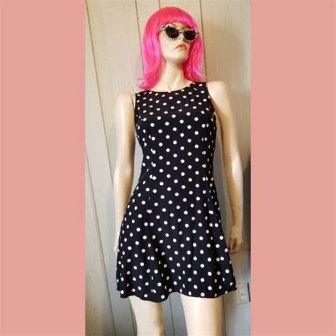 vintage 90s my michelle polka dot pinup fit and flare mini