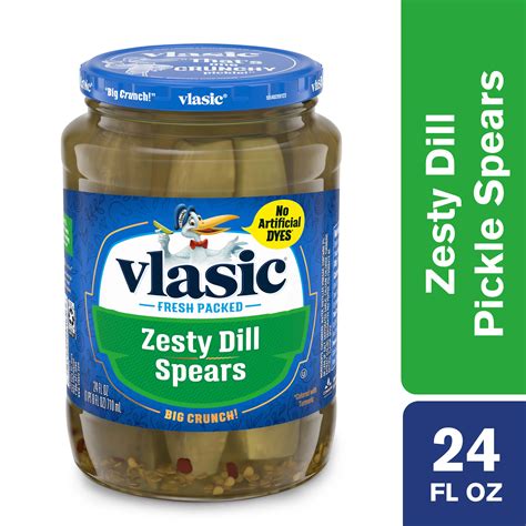 vlasic zesty dill pickles dill pickle spears  oz jar droneup delivery