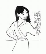 Coloring Mulan Pages Disney Colouring Cartoon Popular Library Clipart sketch template