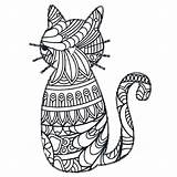 Mandala Cat Animal Mandalas Coloring Cute Pages Popular Fun Most sketch template